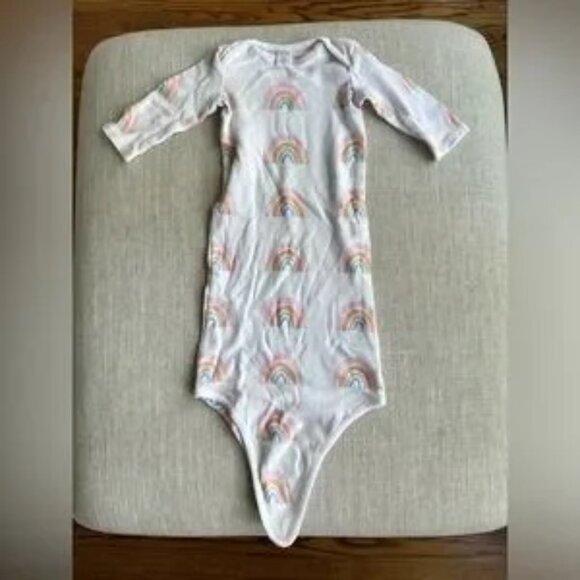 Nordstrom newborn Long Sleeve Knotted Swaddle Baby Sleep Sack with Hat - Picture 4 of 6